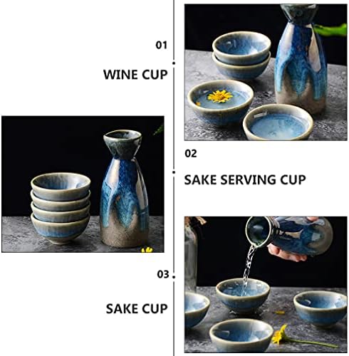Yardwe Saki postavlja tradicionalni komplet Japan sake, japanski stil set sake lonac set set keramike sake set set za kućni keramički