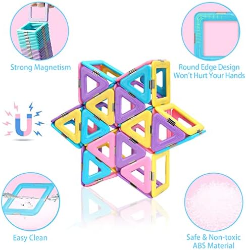 Nadograđeni magnetski blokovi građevinske pločice igračaka za 3 4 5 6 6 godina starih dječaka, učeći obrazovne matične poklone za mališane