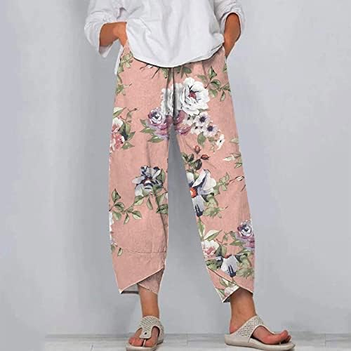 2 Harem hlače Ženske prošivene široke hlače za jogging 92 $ prozračne udobne hlače za plažu lanene hlače ulična odjeća s džepovima