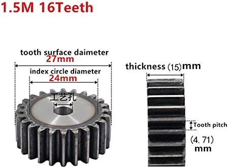 1,5 m cilindrični zupčanik od 16 zuba 16 mm CNC zupčanik zupčanika i zupčanika za ojačanje