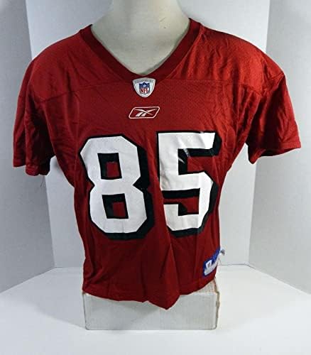 2002 San Francisco 49ers Mark Anelli 85 Igra Korištena crvena vježba Jersey 960 - Nepotpisana NFL igra korištena dresova