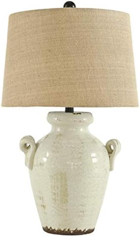 Dizajn potpisa od 27-inčna Keramička Stolna svjetiljka prekrivena kremastom glazurom od pucketanja