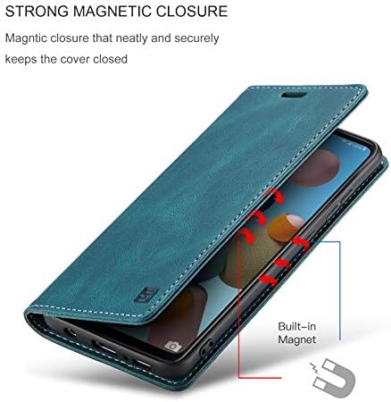 Torbica TOHULLE za Samsung Galaxy A21S, starinski torbica-novčanik, držač za kartice oslonac za noge, izgrađen u magnetski flip-folio,