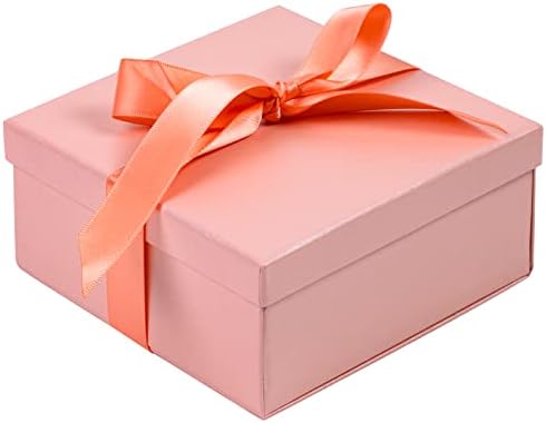 2pcs bijela sjajna poklon kutija s poklopcem i satenskom vrpcom - sklopiva poklon kutija od 5 do 5 do 2,4 inča za vjenčanje, pakiranje