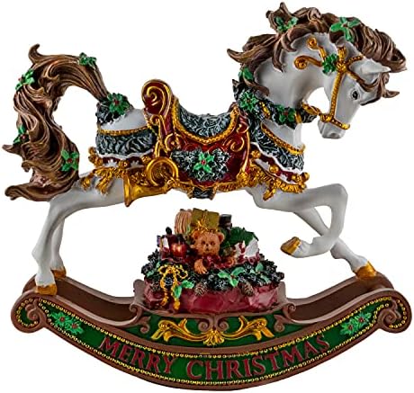 Sretan božićni konjički muzička figurica