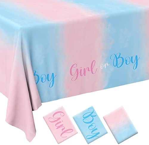 Pribor za zabavu s otkrivanjem spola jednokratni stolnjak Plastični Vodootporni poklopac stola za dječaka ili djevojčicu zabava s otkrivanjem