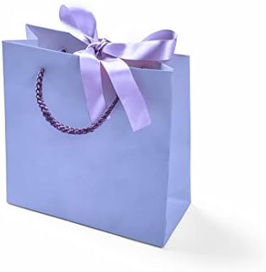 Ljubičaste poklon vrećice s ručkama-12 paketa Mini poklon vrećica, vrlo male ljubičaste papirnate poklon vrećice s ručkama od užeta
