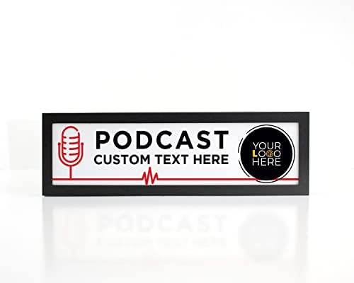 Souleather Personalizirani podcast znak, podcast svjetlo, prilagođeni znak podcasta, podcast dekor, podcast on air, logotip podcasta,