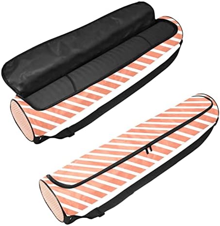 Pastel Pink Stripe Twill uzorak joga prostirka nosač nosača s naramenicama joga prostirka vrećica za teretana vrećica plaža torba
