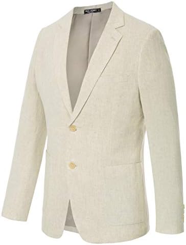 PJ Paul Jones muški casual ležerni vitki laneni jakna lagana 2 gumba Blazer Sport kaput