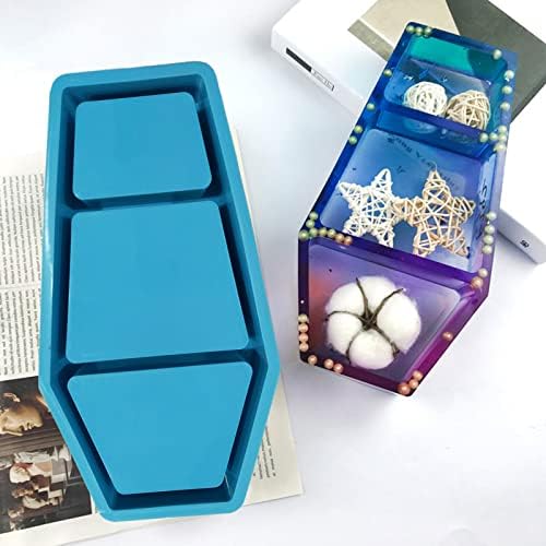 Kutija za lijesovi u Halloween UV kristalni epoksi kalup kovčeg nakit držač Silikonski kalup silikonski kalup torta