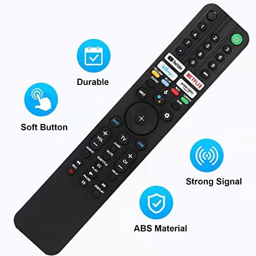 New RMF-TX520U MG3-TX520U Voice Remote Control Compatible with Sony Smart TV KD-43X KD-50X XR-50X XR-55ARB Series with YouTube Netflix