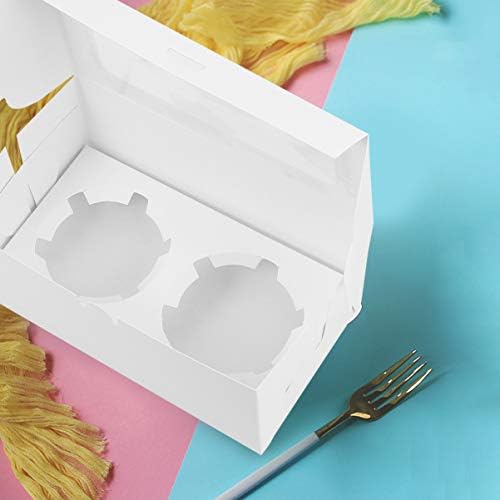 Bijeli stalak za kolače kutija za pakiranje kolača posude za kolače Kraft kutije za pečenje s prozorima 4 držača za pohranu kolača,