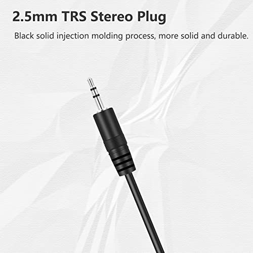 Bolvek 2 pakiranje 3ft 2,5 mm TRS stereo muški utikač adapter priključak na golu žicu otvoreni kraj pigtail audio kabel kabel za 2,5