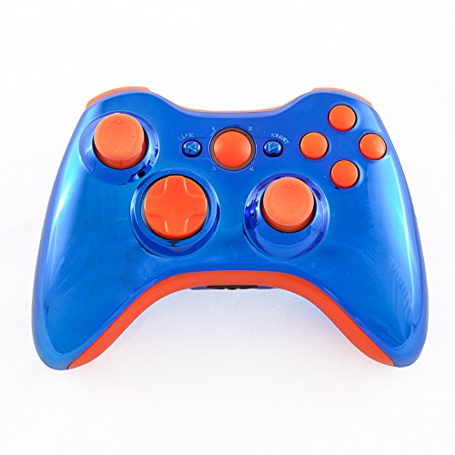 Plavi kromi s narančastim kompletom dijelova kontrolera Xbox 360