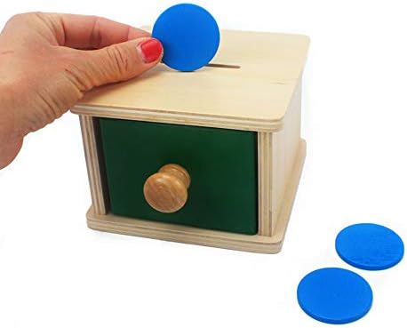 Danni Infant & Todders Montessori Kids Toy Toy Baby Wood Coin Box Piggy Bank Learning Obrazovni trening predškolskog uzgoja Brinquedos