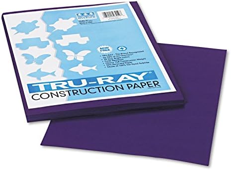 Pacon 103019 Tru-ray građevinski papir, 76 lbs, 9 x 12, ljubičasta, 50 listova/pakiranje