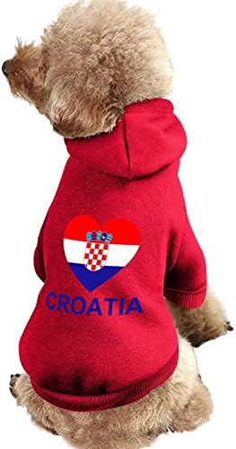 Ljubav Hrvatska odjeća za pse Zimske kapuljače za kućne ljubimce meke i tople pseće dukseve za male srednje pse