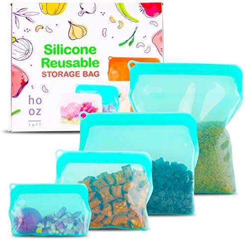 Silikonska vrećica za pohranu hrane . Vrećica za ručak/užinu, nepropusna za zrak, perilica posuđa, ekološki prihvatljiva