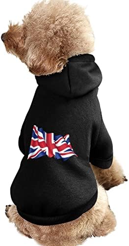 UK Flag Dog Hoodie Pulover Tweaxirt Odjeća za kućne ljubimce Odjeća s kapuljačom kaputa za pse i mačke