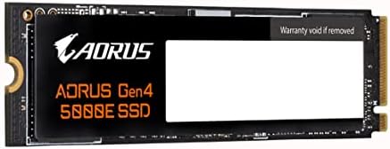 Gigabyte Aorus Gen4 5000E SSD 500GB PCIE 4,0 NVME M.2 Unutarnji čvrsti disk s čitanjem brzinom do 5000MB/s, ubrzanje do 3800MB/s, Ag450E500G-G