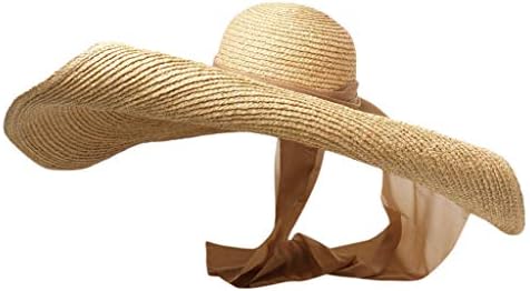 Ljetni slamdavi šeširi za žene modna slamna plaža šešir Veliki poklopac Sunce Sunce sklopiva sunčana kapka za žene bejzbolske kape