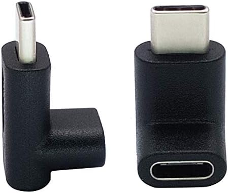AAOTOKK 90 stupnjeva tipa C USB adapter gen 2 3A gore i dolje 90 stupnjeva USB 3.1 Tip C mužjak do ženskog konektora podržava audio