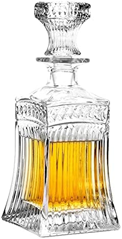 Stakleni bokal od alternativnog stakla s nepropusnim geometrijskim čepom-bokal za viski za vino, burbon, rakiju, liker, sok, vodu,