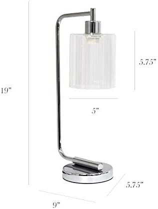 Jednostavan dizajn 91036-inčni industrijski željezni fenjer u starinskom stilu Stolna svjetiljka uz krevet stakleni abažur stolna svjetiljka,
