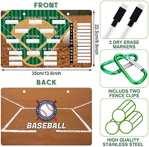 Wettarn Baseball Coaching Actisgering dodaci uključuju bejzbol magnetske ploče s linijskim karticama s 80 kartica s linijskim pločama