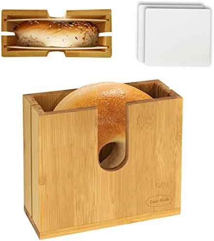 Stroj za rezanje bagela Handbook ' s drveni držač za rezanje kruha, rezač bagela, uređaj za rezanje bagela za male i velike bagele,