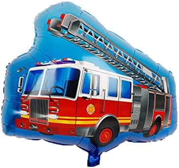 4 komada Jumbo vatrogasna kamion folija Balon veliki helij vatrogasni kamp balon za tematske ukrase za zabavu, rođendan, zalihe za