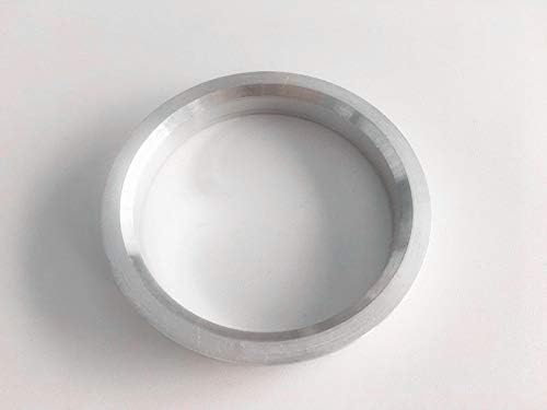 NB-AERO 4PC srebrni aluminijski hubarići od 73 mm do 63,4 mm | Hubcentrični središnji prsten od 63,4 mm do 73 mm za mnoge Ford Jaguar