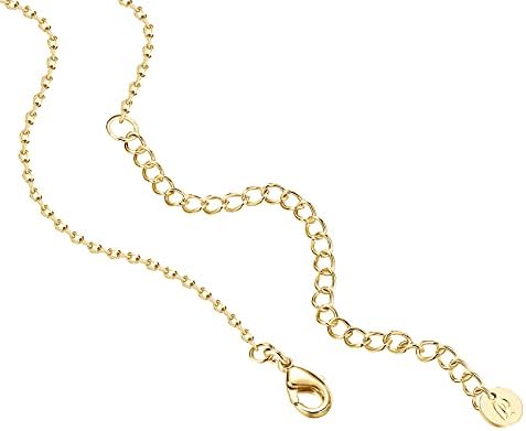Ogrlica s privjeskom od kubičnog cirkonija i dijamanta od 14 inča pozlaćena za žene / podesivi klizač
