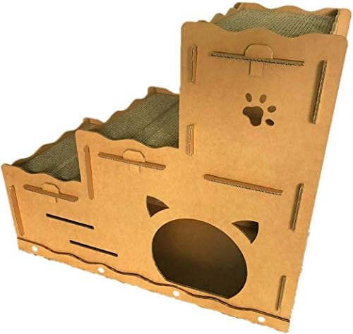 Kartonska kućica za mačke od kartona s mačjim grebanjem trokatnica od kartona od kartona od kartona od kartona od kartona od kartona