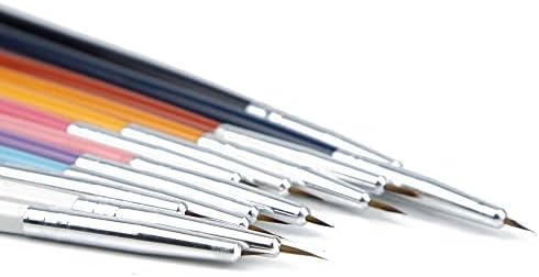 Czdyuf 12pcs/puno četkica za umjetnost za nokte dizajn četkica olovka fini detalji Savjeti za crtanje boja set alat