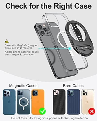 EWA MagOne Plus Kompatibilan sa postoljem za telefon MagSafe sa silikonskim remenom za ruke, udaljiti magnetnim držačem-štanda, jaki