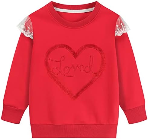 DDSOL TODDLER GIRLS Twichirt Pamuk džemper košulja s dugim rukavima Little Kids Pulover Tops 2-7 godina