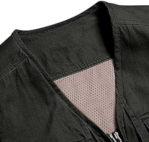 Muške prsluke za prsluk Blause Udobna jakna ugrađena je nadišla odjeće s više džepova Zip gumb za vježbanje vrhovi na otvorenom planinarenje