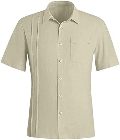 ELOGOOG Džepne majice za muškarce muške ležerne košulje s gumbnim majica