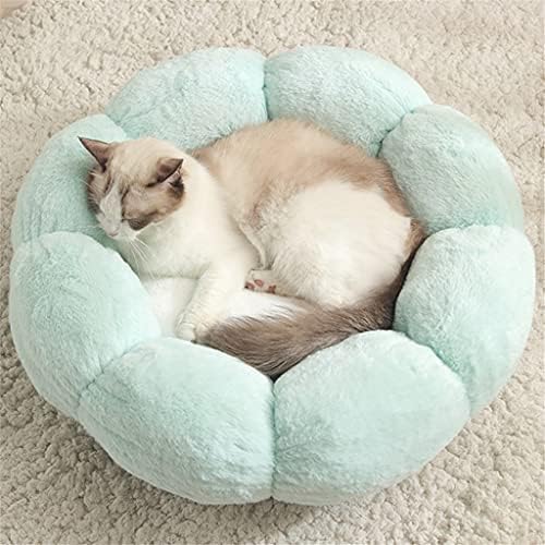 Orah okrugli cvijet mačke zimski topli plišani krevet za mačke prostirka za gnijezdo za kućne ljubimce za sva godišnja doba poboljšava