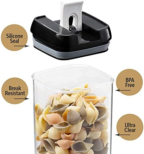 Nepropusni spremnik za hranu - 7 plastičnih spremnika za hranu bez BPA s poklopcima koji se lako zatvaraju-spremnici za šećer, brašno,