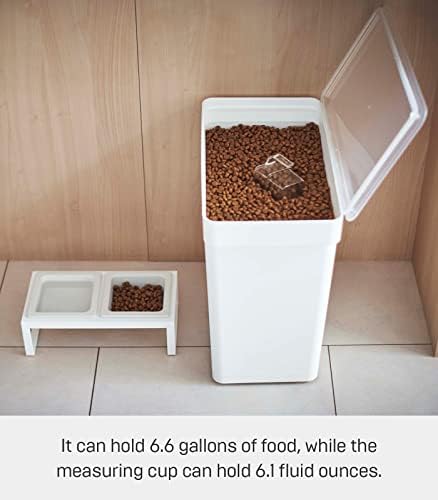 Spremnik za hranu za kućne ljubimce koji se može zatvoriti - spremnik za hranu za mačke i pse s prozirnim poklopcem i ručkom, polipropilen,