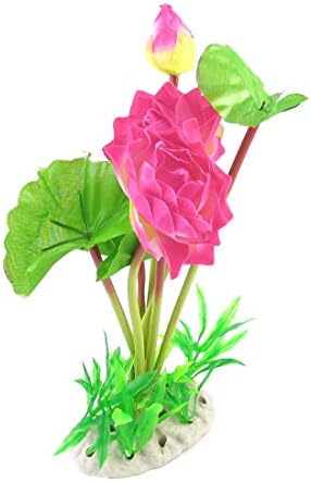 cvjetni ukras za akvarijske biljke, 9,8 inča, zelena/ružičasta