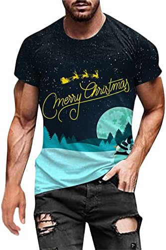 Muškarci jesen zima ležerni kratki rukav Božić 3d tiskane majice modne gornje bluze majice za muškarce tenk tenk
