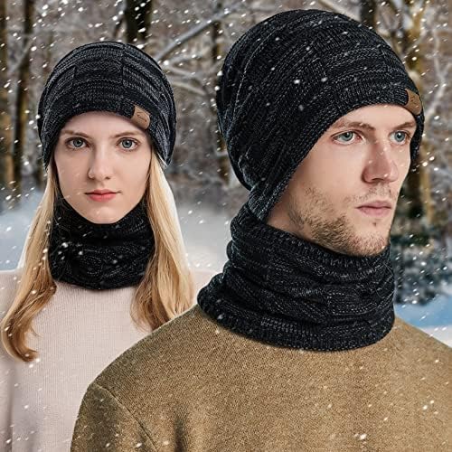 Muška ženska pletena kapa kapa zimska kapa za odrasle topla kapa zimski šal otporan na vjetar muške ženske kape Pletena frizura termalne