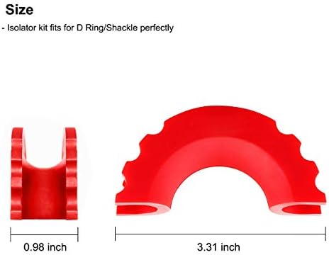 MUHIZE ISOLATOR CRVENIH BACKALE - 2 PCS nadogradnje D -prstena i nosača i 4 PCS perilice, odgovara 3/4 inčni baralni dizajn zupčanika