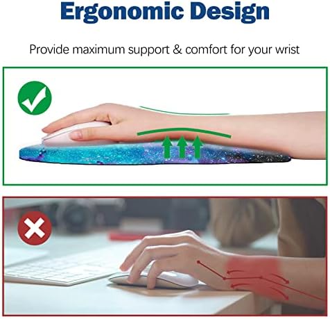 Udobne ergonomske podloge za miša s potporom za zglob, jednodijelna memorijska pjena s protukliznom poliuretanskom podlogom, podloga