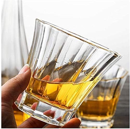 Dekanter za viski i čaše set dekantera za viski 7-dijelni kristalni dekanter za viski vrhunski dekanter od 750 ml sa 6 čaša od 320
