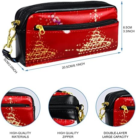 Tbouobt kozmetičke torbe torbe za žene, male torbice za šminku, božićno crveno drvo